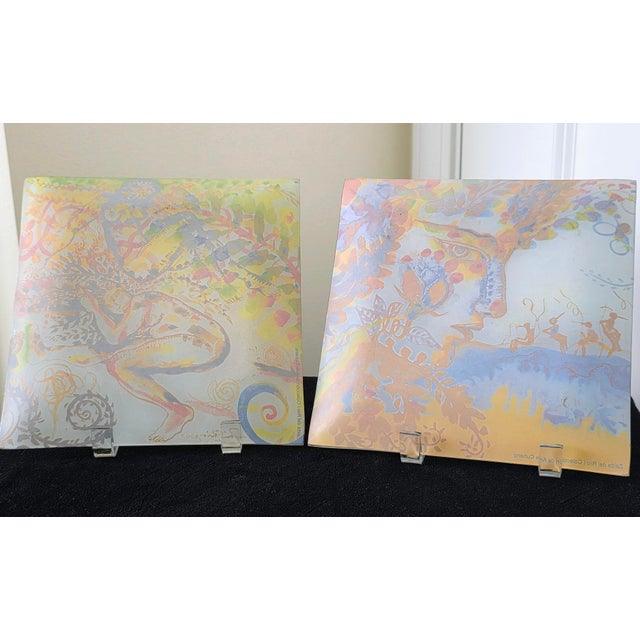 Blue Zaida Del Rio Artist Plates - Set of 2 For Sale - Image 8 of 8