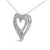 Haus of Brilliance Sterling Silver 1/2 Cttw Diamond Heart Pendant Necklace For Sale - Image 4 of 4