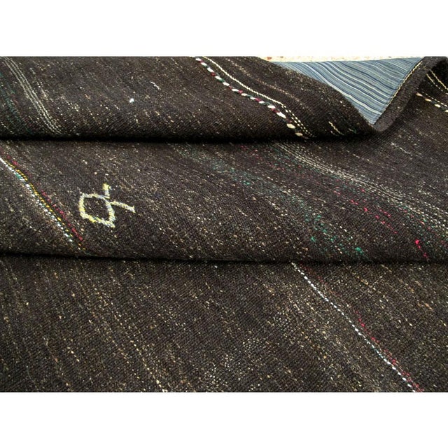 Galerie Shabab Collection Mid-20th Century Handmade Turkish Tribal Flat-Weave Accent Rug in Brown For Sale - Image 10 of 10