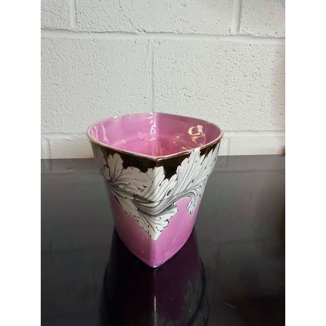 An extremely rare cache pot, very much in the style of Fornasetti, designed and created by Brenda Taylor England for the...