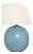 Thomas O'Brien by Visual Comfort Signature Sao Paulo 29" Table Lamp in Crackled Robin with Linen Shade For Sale