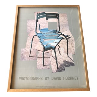 1986 Photographs by David Hockney Chair Jardin Du Luxembourg Framed Poster For Sale