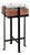 Contemporary Side Table with Antique Italian Red Brick Top and Custom Iron Base For Sale