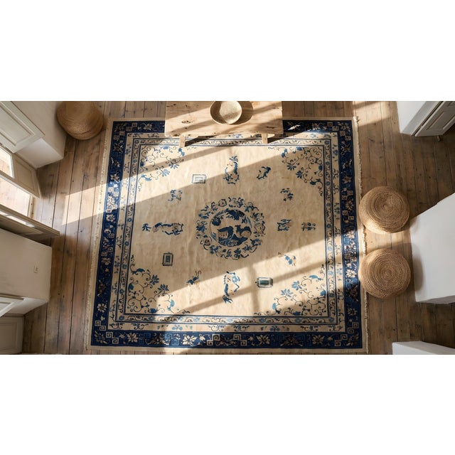 Early 20th Century Chinese Peking Carpet For Sale - Image 10 of 11