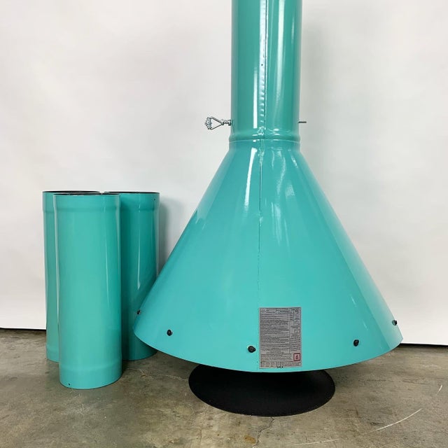 Turquoise Malm Zircon 34 Wood Burning Fireplace Chairish