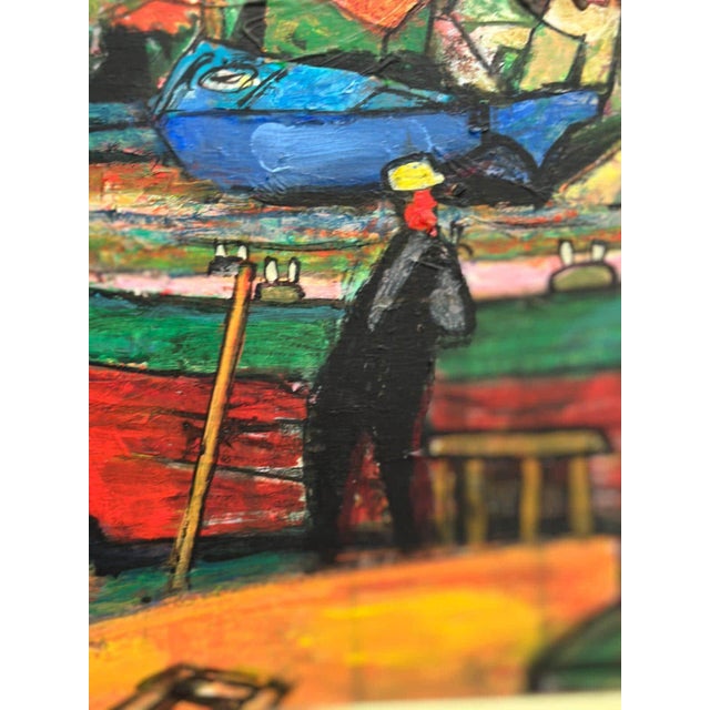 Birger E. Son Birger, Harbour, 1960s, Oil on Panel, Framed For Sale - Image 5 of 18