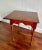 Chestnut Heckman Burlwood Drop-Leaf Handkerchief Corner Table For Sale - Image 8 of 12