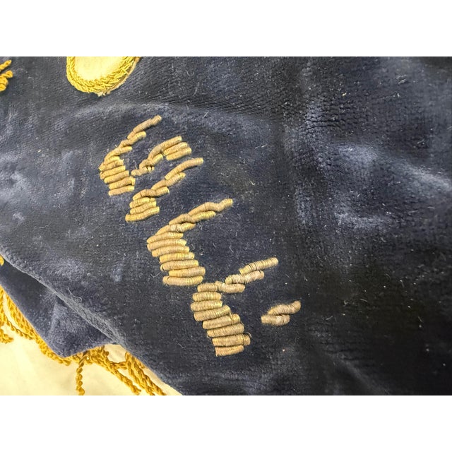Rare Antique Hand Embroidered Judaica Jewish Memorial Torah Mantel Scroll Cover For Sale In New York - Image 6 of 12