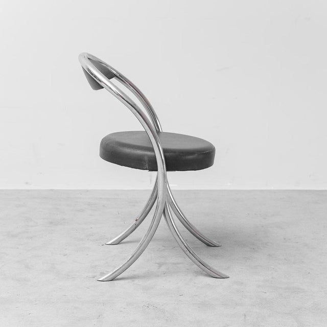 Chairs in Eco-Leather in the Style of Giotto Stoppino, 1970s, Set of 6 For Sale - Image 6 of 12