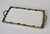 Mid-Century Modern Vintage Mid-Century Rectangle German Style Floral Design Brass Frame Mirror Vanity Tray For Sale - Image 3 of 15
