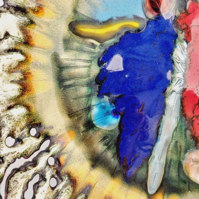 Glass Decorative Enamel Wall Plate For Sale - Image 7 of 10