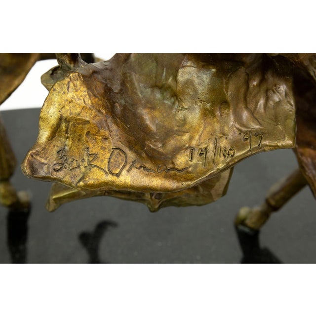 Bronze Zachary Oxman - Festival of Lights Menorah, 1997 Bronze Judaica Sculpture 14/100 For Sale - Image 8 of 8
