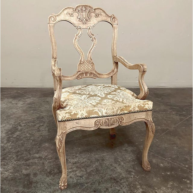Antique Liegoise Louis XIV Armchairs in Stripped Oak For Sale - Image 12 of 16