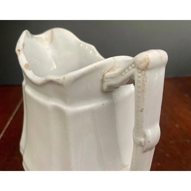 Late 19th Century Antique Ironstone Creamer H Alcock & Co England Small Pitcher For Sale - Image 5 of 7