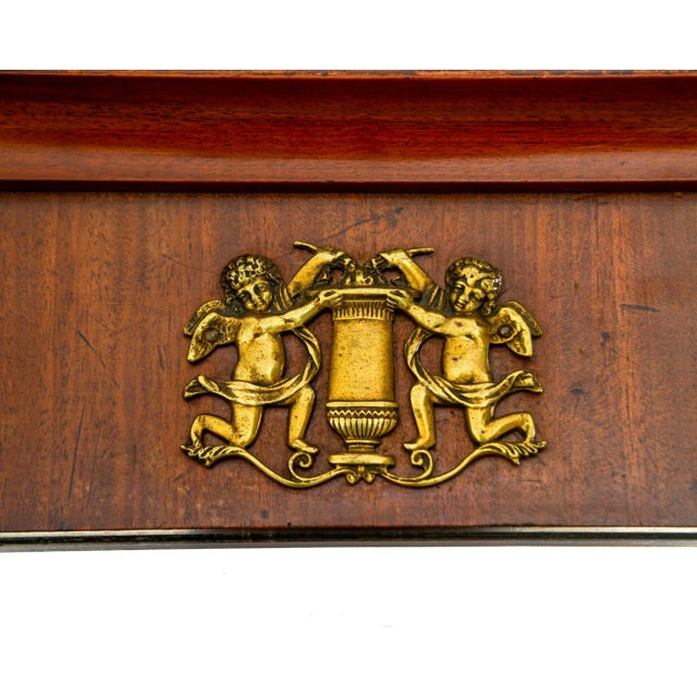 19th Century Empire Style Ormolu and Mahogany Framed Wall Mirror For Sale In Detroit - Image 6 of 10