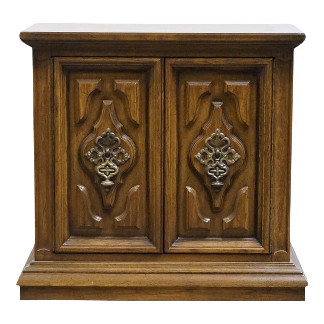 Unique Furniture Bolero II Collection Spanish Mediterranean 26" Cabinet Nightstand 2817 - Sandia Finish For Sale