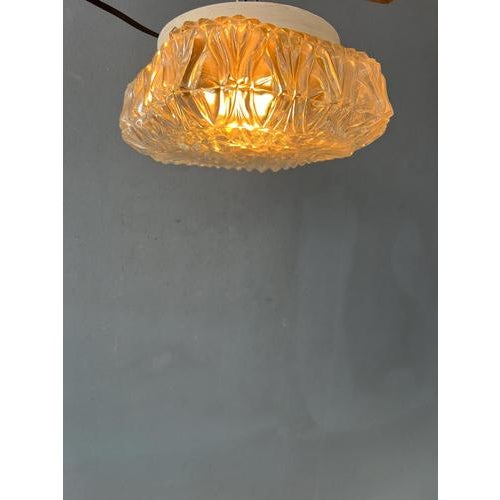 Glass Vintage Flush Mount in Glass, 1930s For Sale - Image 7 of 13