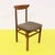 Wooden Chair with Brown Upholstered Seat For Sale - Image 11 of 11