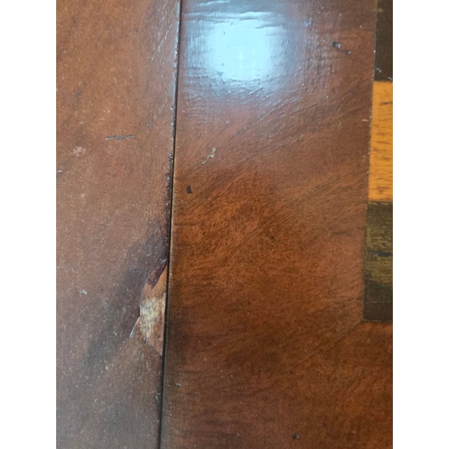 Wood 19th Century English Mahogany Games Table With Chess & Leather Backgammon Boards For Sale - Image 7 of 8