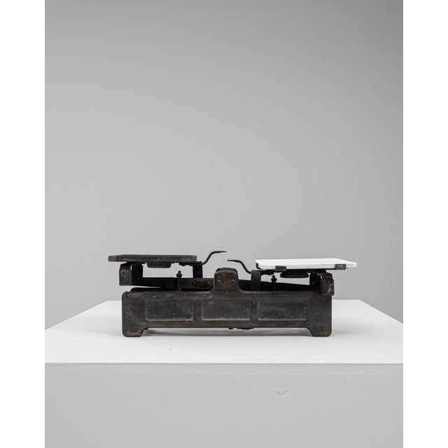 19th Century French Iron & Marble Scale For Sale - Image 10 of 18