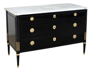 Directoire Chest of Drawers with white Marble Top, France circa 1800
