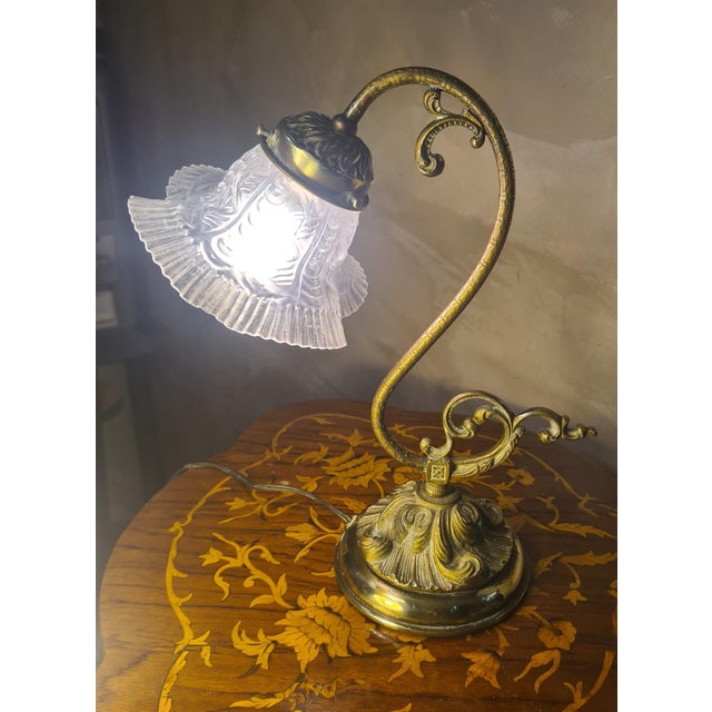 Desk or Bedside Lamp in Chased Bronze, 1900s For Sale - Image 9 of 9