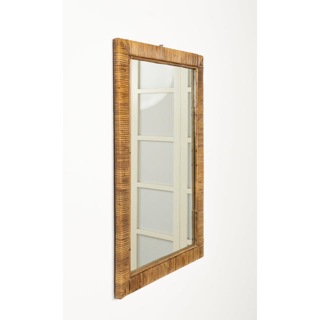 Midcentury Wall Mirror in the style of Vivai Del Sud, Italy, 1970s For Sale - Image 9 of 11