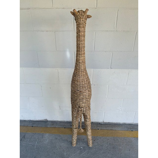 Ebanista Tall Woven Giraffe Sculpture. For Sale In Atlanta - Image 6 of 6