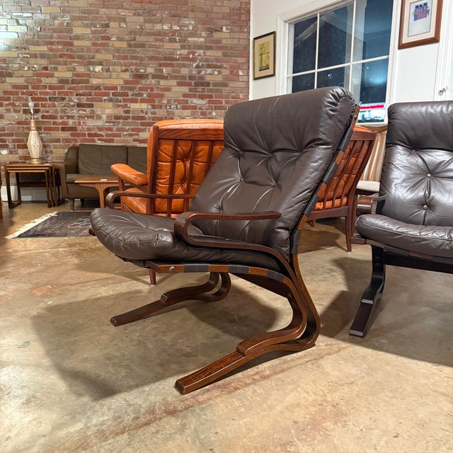 Mid-Century Modern Mid 20th Century Norwegian Skyline Chairs Attributed to Hove Møbler For Sale - Image 3 of 6