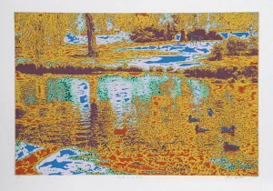 1980 Max Epstein "Ducks in a Pond" Print