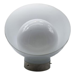 Space Age Opaline Glass and Metal Table Lamp, Italy, 1970s For Sale
