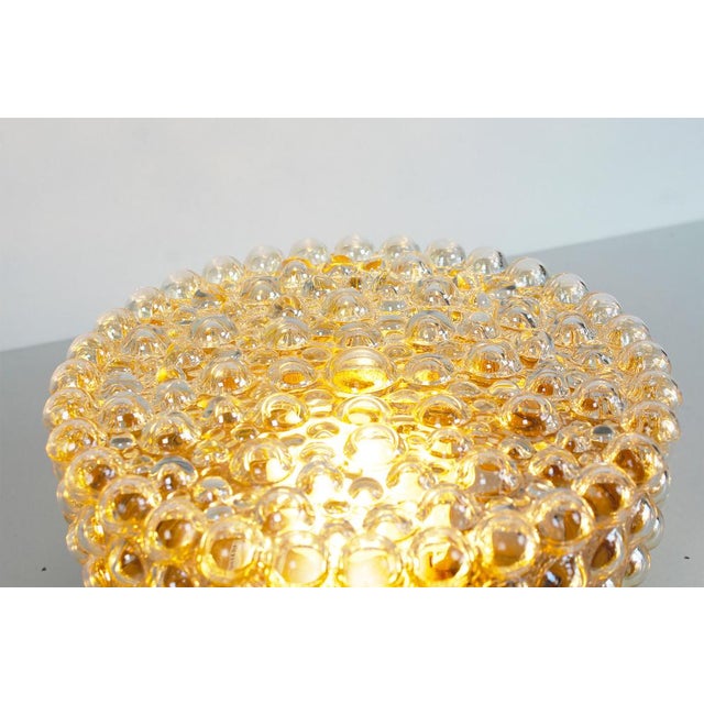 Authentic mid-century and stunning bubble glass flush mount light, designed by Helena Tynell and produced by Glashütte...