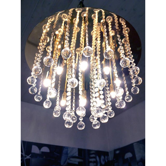 Modern German Crystal and Brass Ceiling Lamps from Faustig, 1980s, Set of 2 For Sale - Image 3 of 11