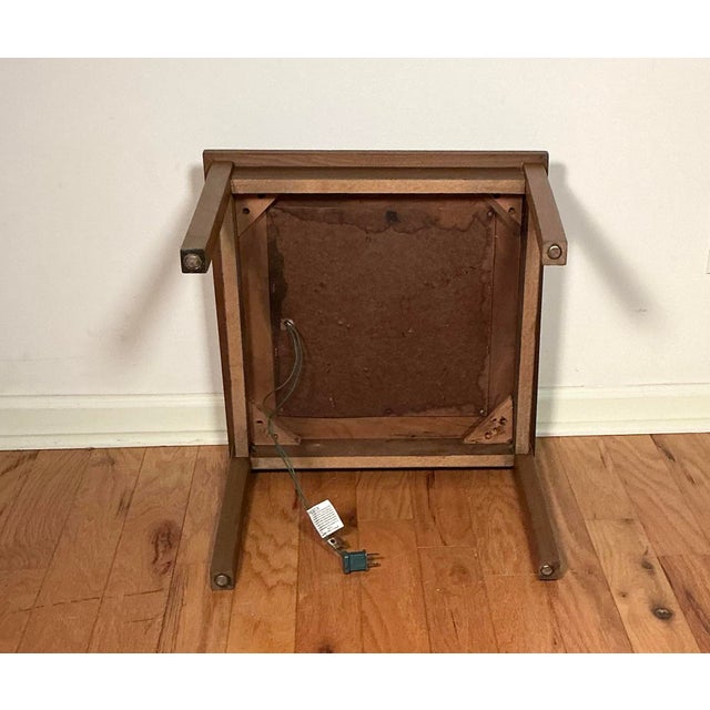 Brown Vintage Infinity Led End Table Accent Side Walnut Table, Circa 1960s For Sale - Image 8 of 12