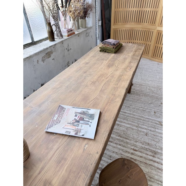 Pine Farmhouse Folding Table, 1950s For Sale - Image 13 of 18