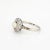 Antique Edwardian Pearl Diamond Cluster 18k White Gold Ring, Size 6 For Sale - Image 4 of 6