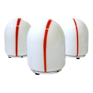Vintage Table Lamps by Roberto Pamio for Leucos, 1970s, Set of 3 For Sale