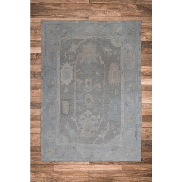 Textile Oriental Hand Knotted Rug Turkish Oushak 12'8" x 17'8" For Sale - Image 7 of 7