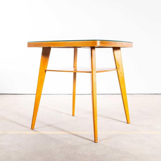 Brown Rounded Occasional Corner Table, 1950s For Sale - Image 8 of 8