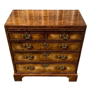 Baker 18th Century English Style Walnut Bachelor's Chest For Sale