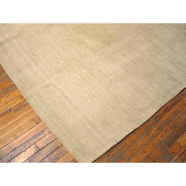 1950s White Cream Abstract Modern Vintage Kilim n.w. Persian 8'9" X 10'10" Flatweave Wool Carpet For Sale - Image 4 of 4