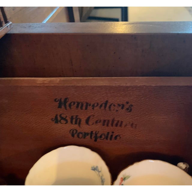 Henredon 18th Century Portfolio Georgian Lighted China Cabinet For Sale - Image 10 of 10