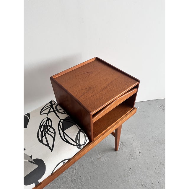 Brown Mid-Century Modern Scandinavian Gossip Bench, 1970s For Sale - Image 8 of 11