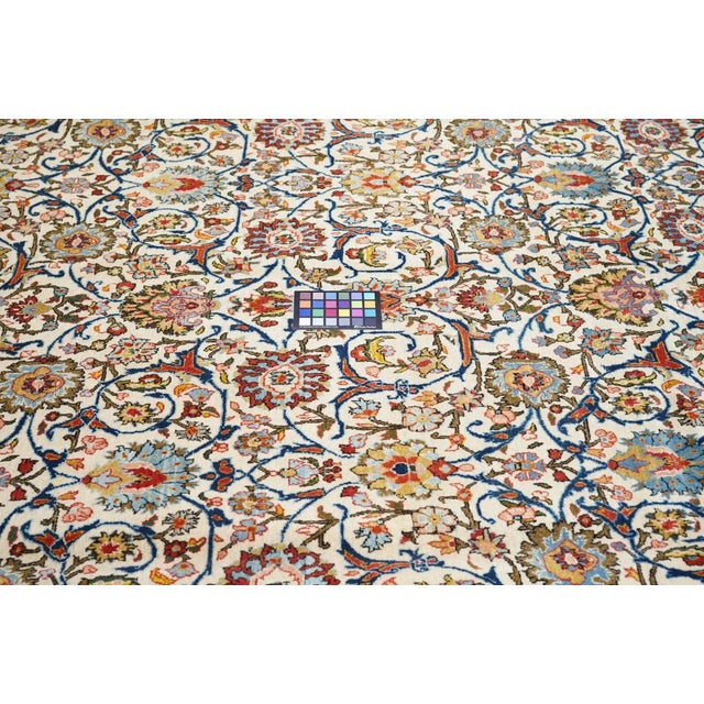 Ivory Vintage Qum Rug 7'4'' X 10'1'' For Sale - Image 8 of 11