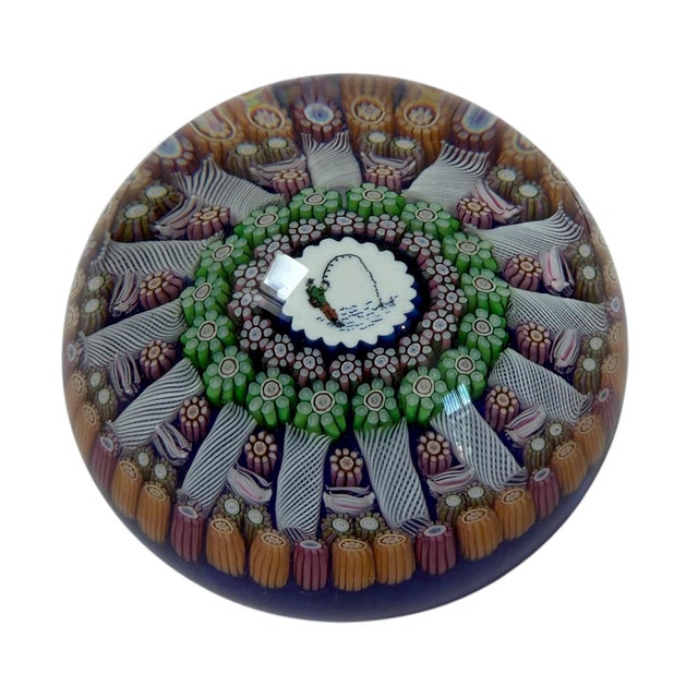 Limited Edition Perthshire Millefiori Fisherman Paperweight