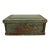 Early 20th Century Rustic Green Painted Wooden Storage Chest or Trunk For Sale