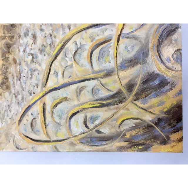 1990s Large 1990’s Original Expressionist Landscape Oil Painting For Sale - Image 5 of 13