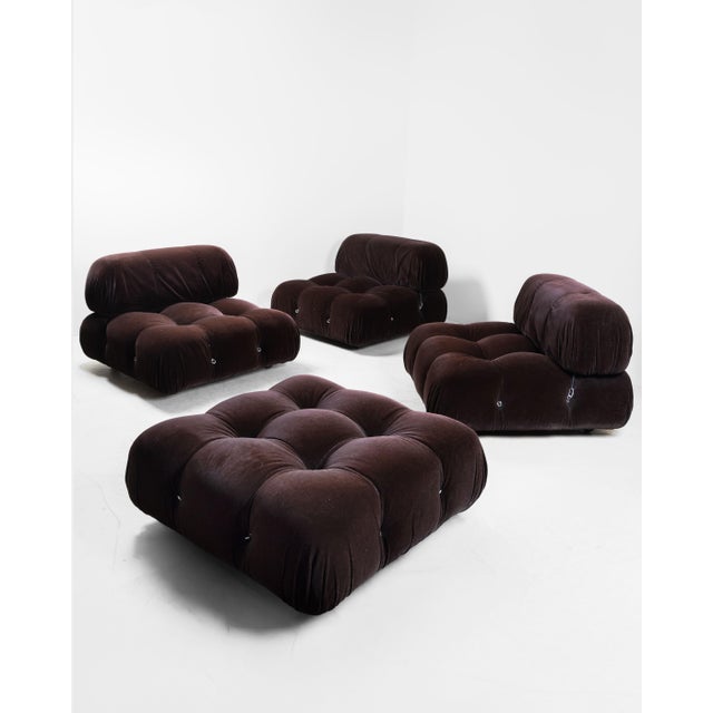 1960s Brown Camaleonda Modular Sofa by Mario Bellini for B&B Italia / C&B Italia, 1960s, Set of 4 For Sale - Image 5 of 18