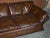 Low Mid-Century Modern Brown Leather Sofa For Sale - Image 3 of 17