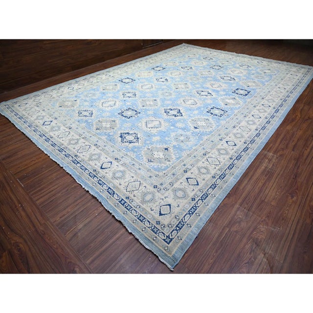 Persian 1960s Blue Vintage Oriental Rug For Sale - Image 3 of 11